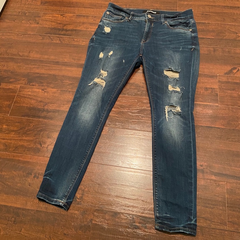 Express legging denim distressed jean